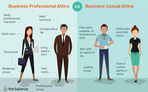 dress business casual for an interview