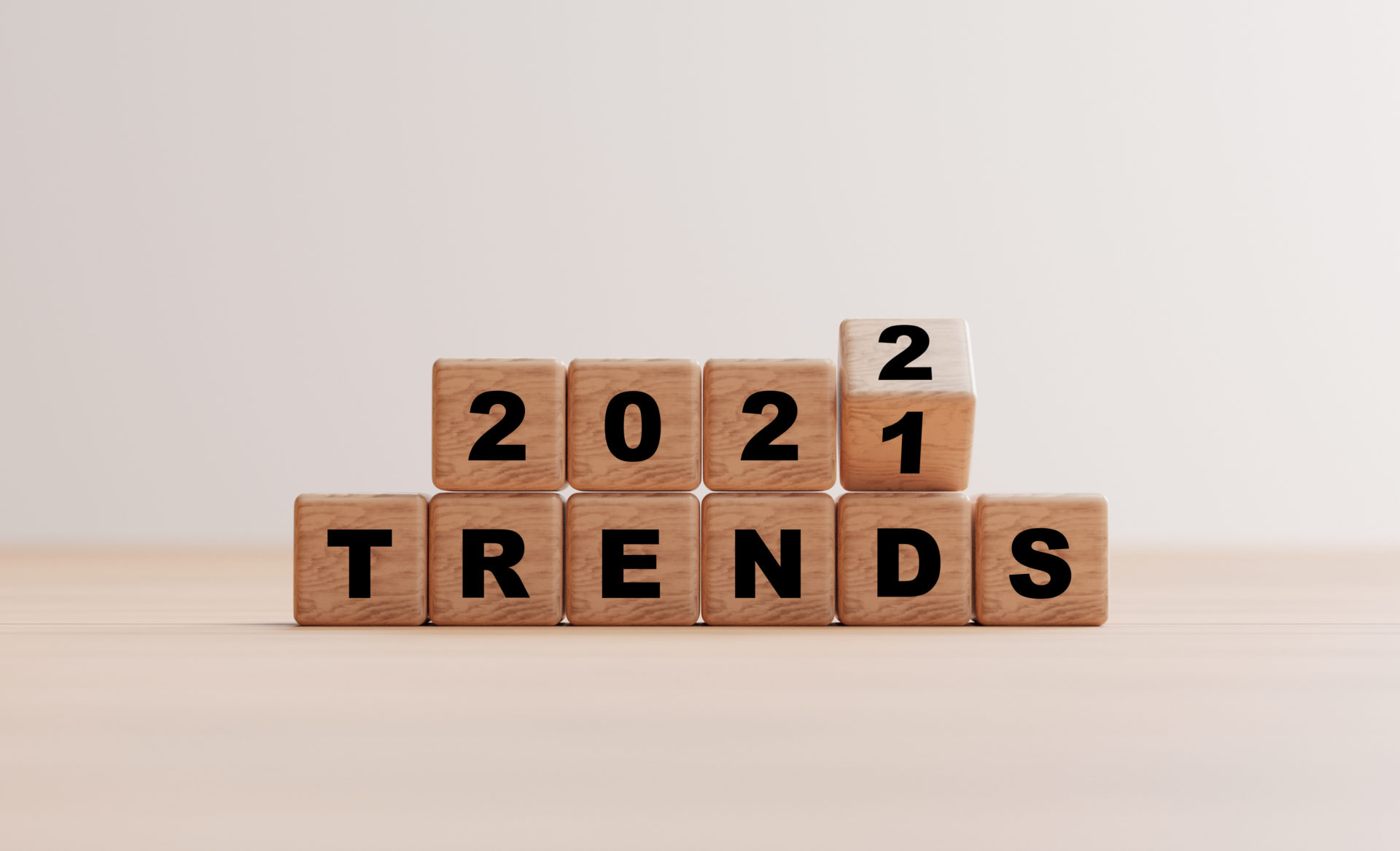 wooden cube block flipping 2021 to 2022 trends for recruitment planning