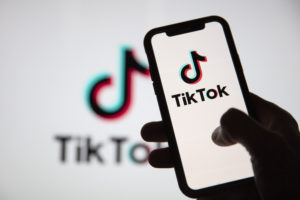 Tik Tok social media app icon on a mobile device