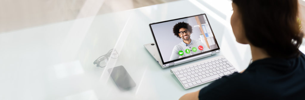 Online video interview call using an iPad