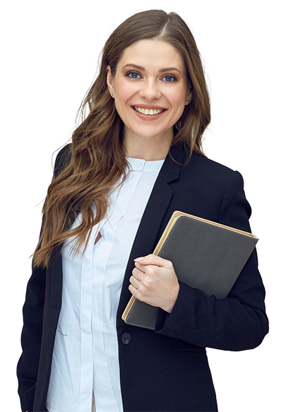 Government manager with clipboard