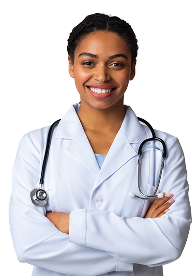 Pharmacist with arms crossed