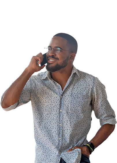 Young recruiter on the phone