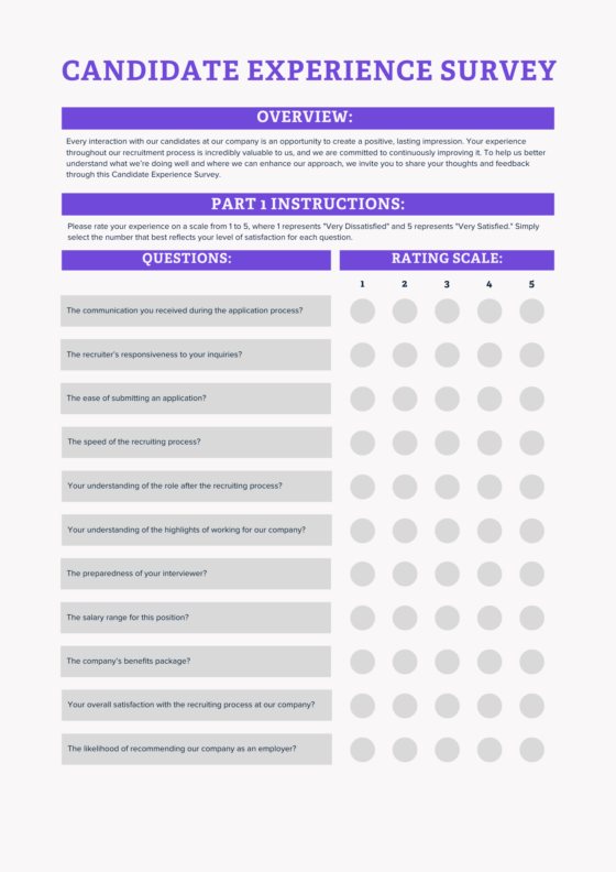 Candidate Experience Survey